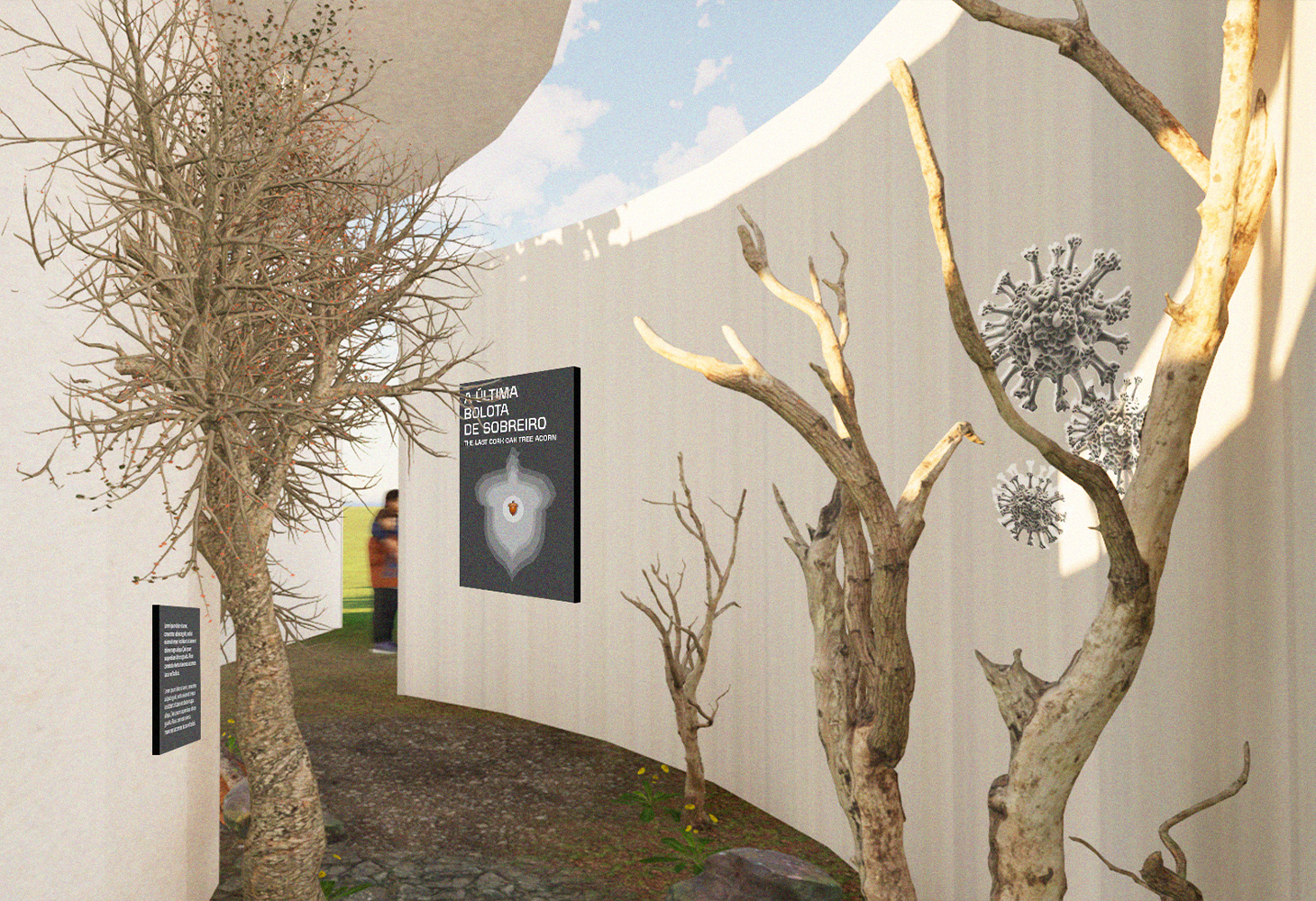 Montado exhibition display detail